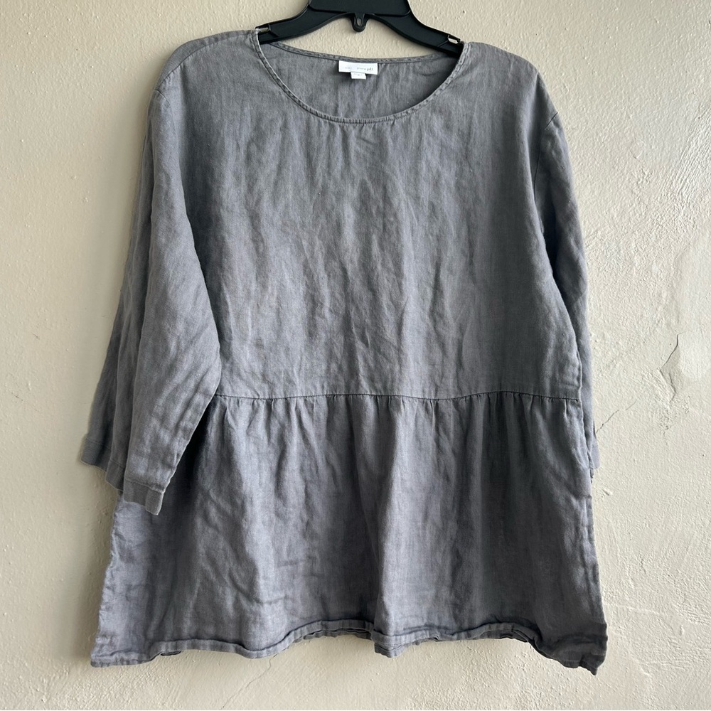 J. Jill Women's Linen Tunic Top Blouse Size Medium